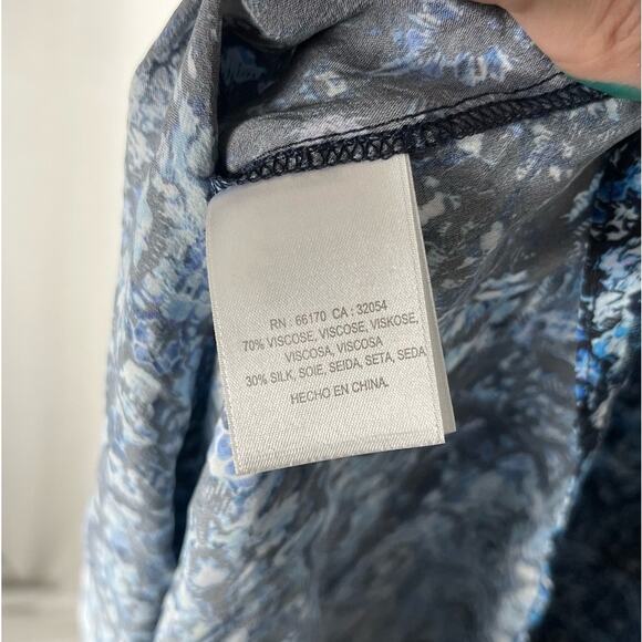 Kachel X Anthropologie Blue Crepe Bell Sleeve Midi Dress Size 10 - Picture 4 of 4